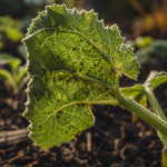 Puceron courgette : pucerons verts sur feuille de courgette