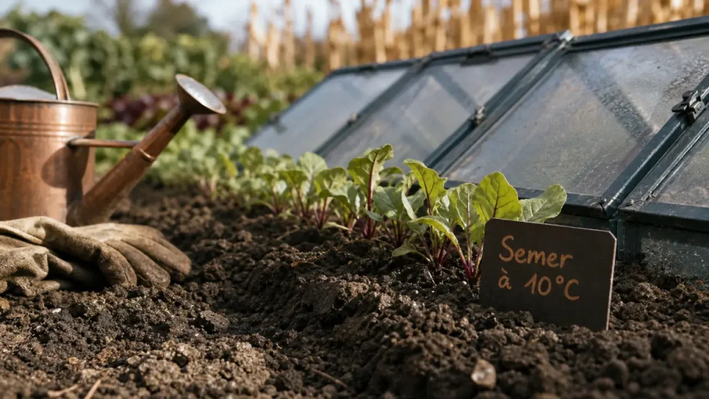 Quand planter betterave : semis de mars sous mini-châssis au potager