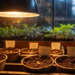 Quand semer graines de tomates : semis à 20-22°C sous lampe