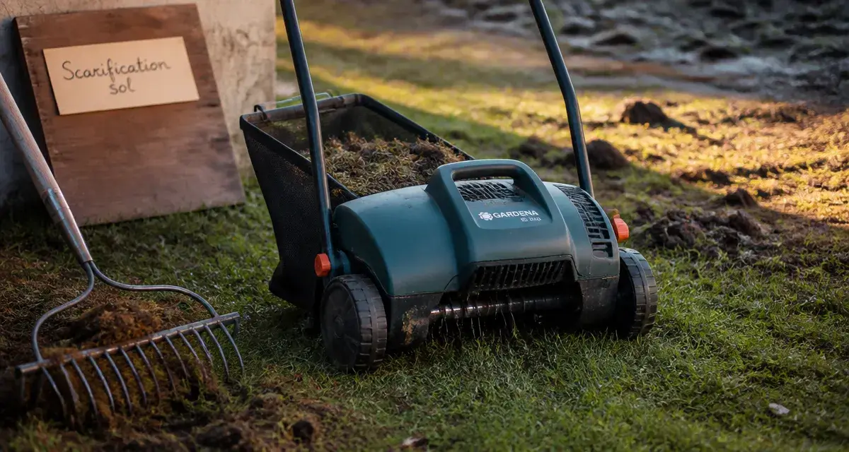 A quoi sert un scarificateur : pelouse scarifiée, mousse éliminée, sol aéré
