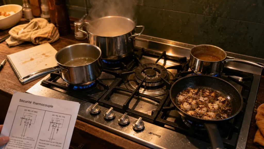 Quelle plaque de cuisson gaz 5 feux choisir pour la puissance, le wok et la sécurité ?