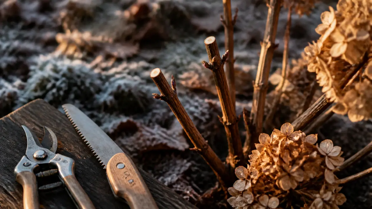 Quand couper hortensia : sécateur, tiges coupées en fin d’hiver