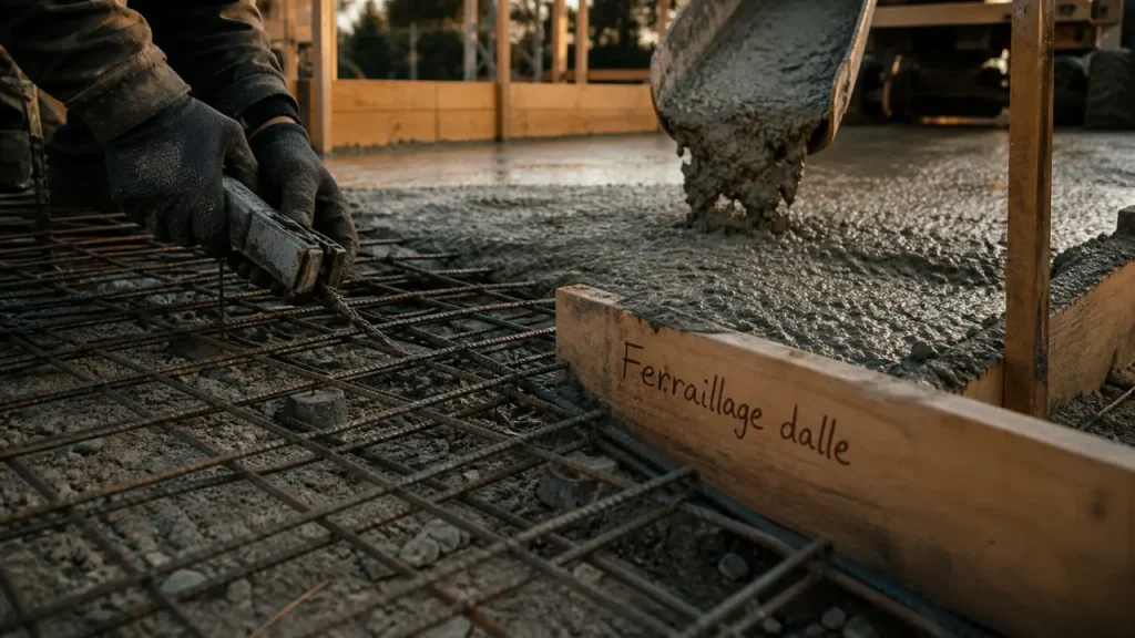Dalle béton ferraillage : choisir le bon treillis pour une terrasse, un garage ou un plancher
