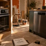 Différence entre encastrable et intégrable : four encastrable et lave-vaisselle intégrable en cuisine