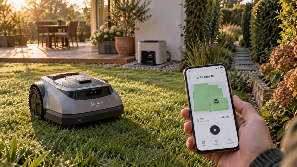 Robot tondeuse Ecovacs : une bonne alternative au fil, à condition de préparer le terrain