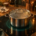 Fonctionnement plaque induction : champ magnétique chauffe la casserole