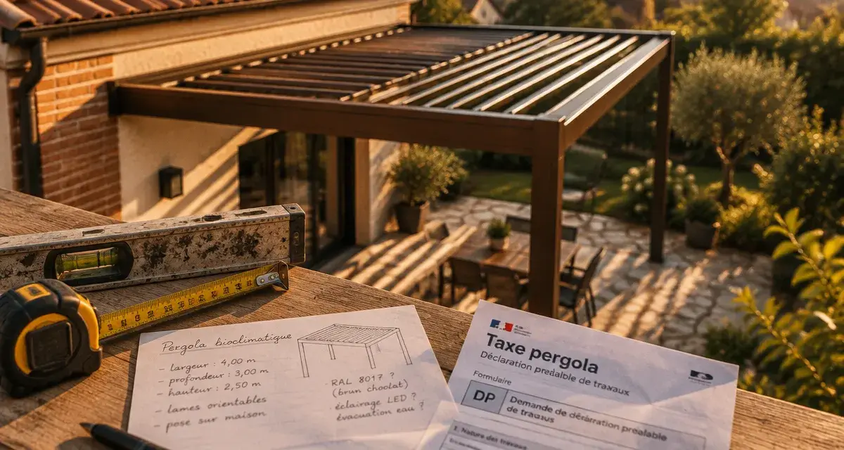 taxe pergola : pergola ouverte ou fermée, lames bioclimatiques